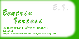 beatrix vertesi business card